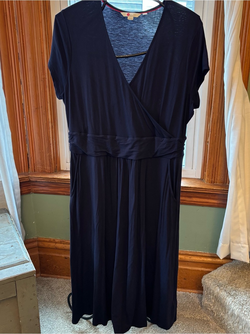 Boden Lola Jersey faux wrap dress | size 14L - Picture 2 of 7